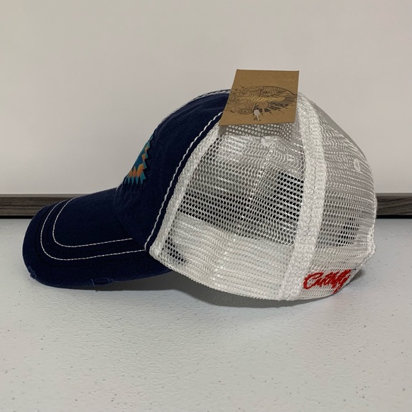 Catchfly "Fate Loves the Fearless" Distressed Ponytail Baseball Hat/Cap-OS NWT - Picture 5 of 10